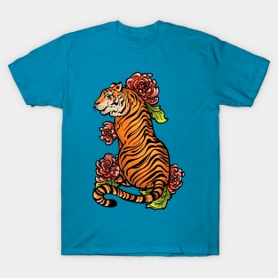 Tiger and Flowers T-Shirt